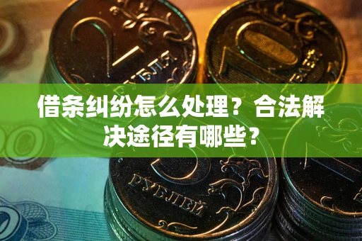 北京借条纠纷怎么处理？合法解决途径有哪些？