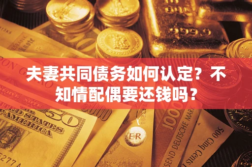 北京夫妻共同债务如何认定？不知情配偶要还钱吗？