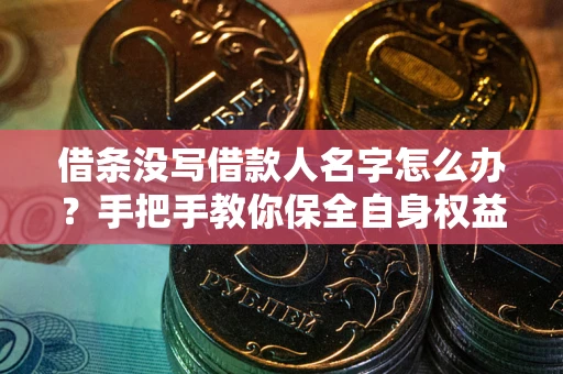 北京借条没写借款人名字怎么办？手把手教你保全自身权益