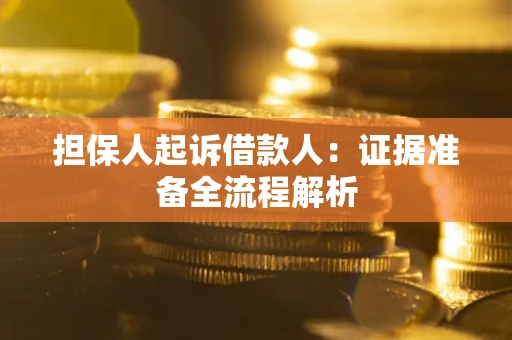 北京担保人起诉借款人：证据准备全流程解析