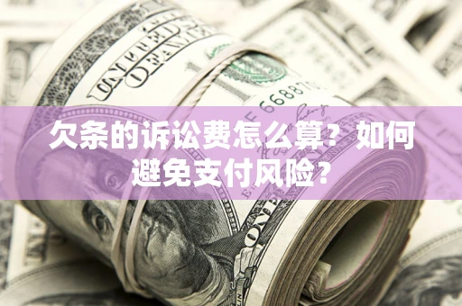 北京欠条的诉讼费怎么算？如何避免支付风险？