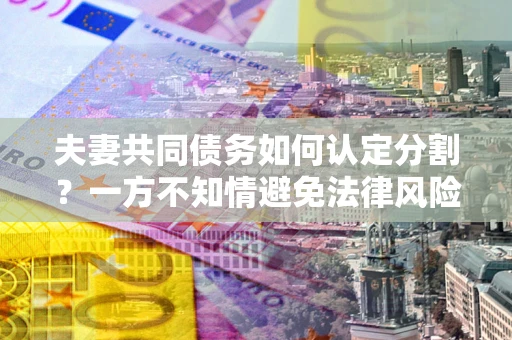 北京夫妻共同债务如何认定分割？一方不知情避免法律风险必看！